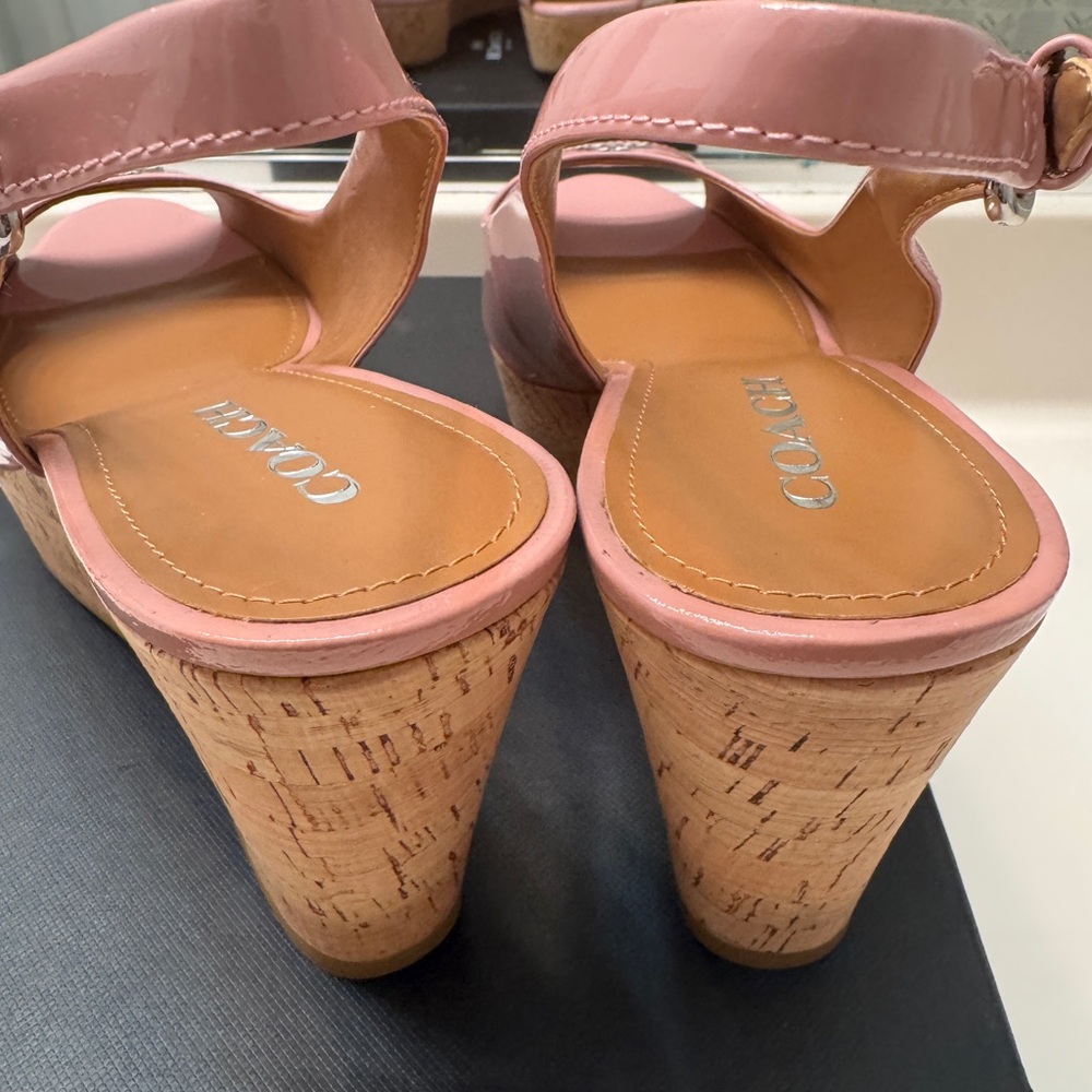 Coach Blush Pink Peep-Toe Slingback Heels - Classic and Chic - Picture 4 of 8